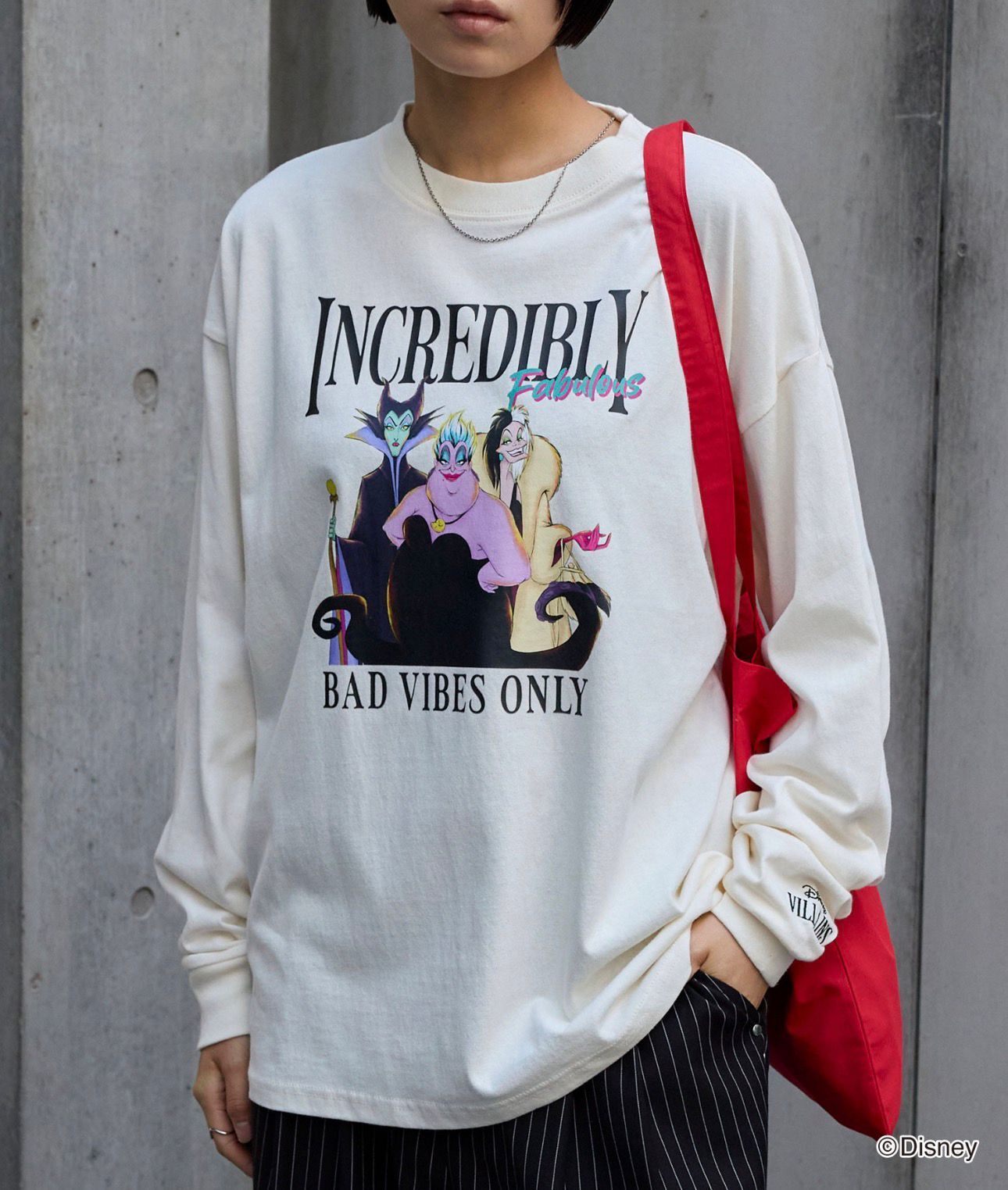 【預購】JN022602 Disney Villains 洗舊感長袖上衣