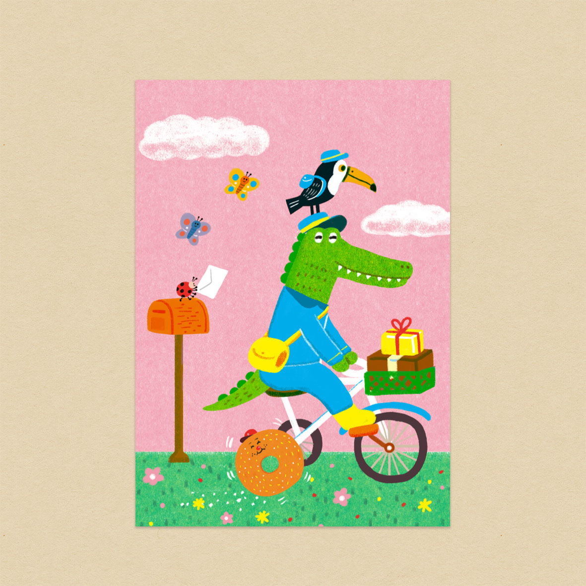 甜甜圈輪子/A6明信片