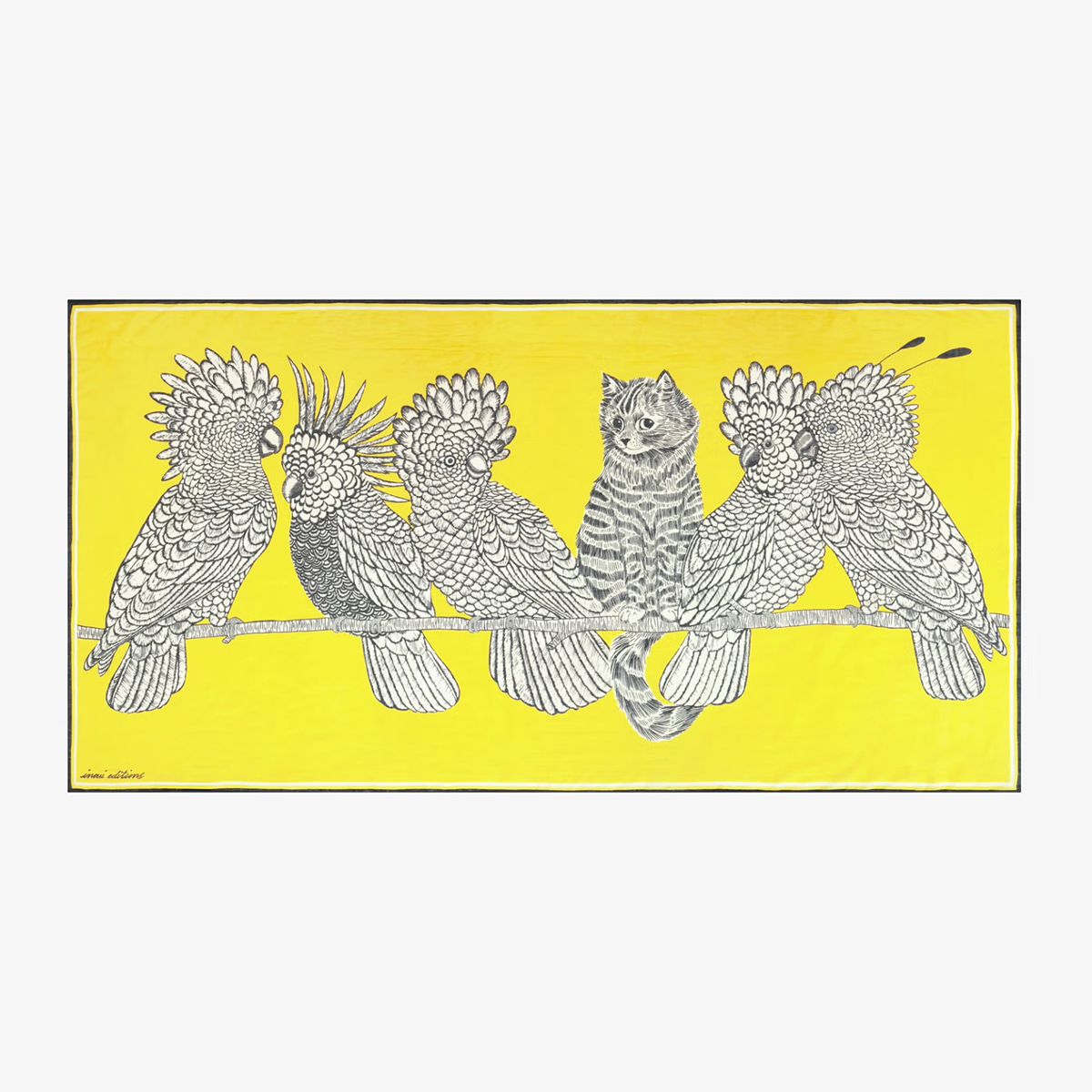 CARACAT 純棉圍巾100 - 黃