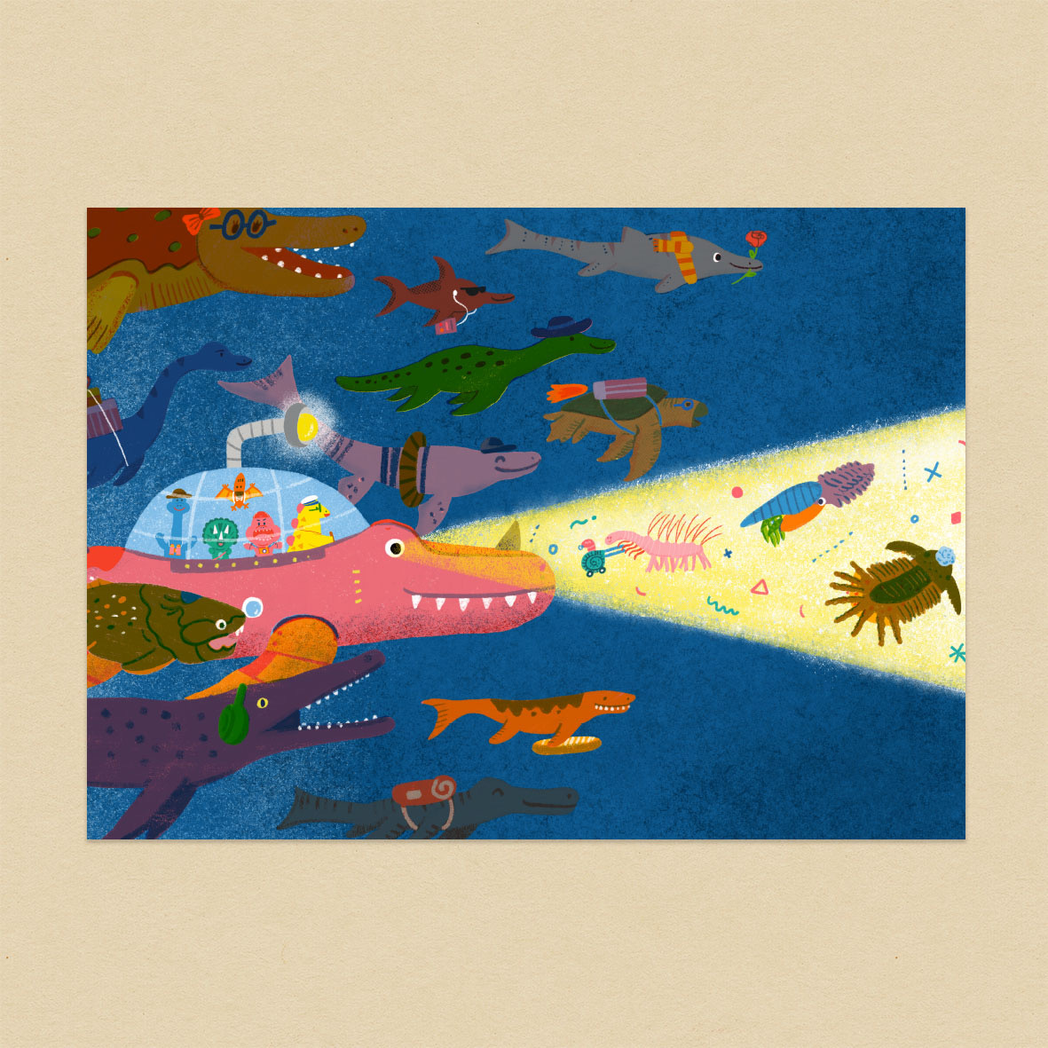 出發海底探險/A6明信片