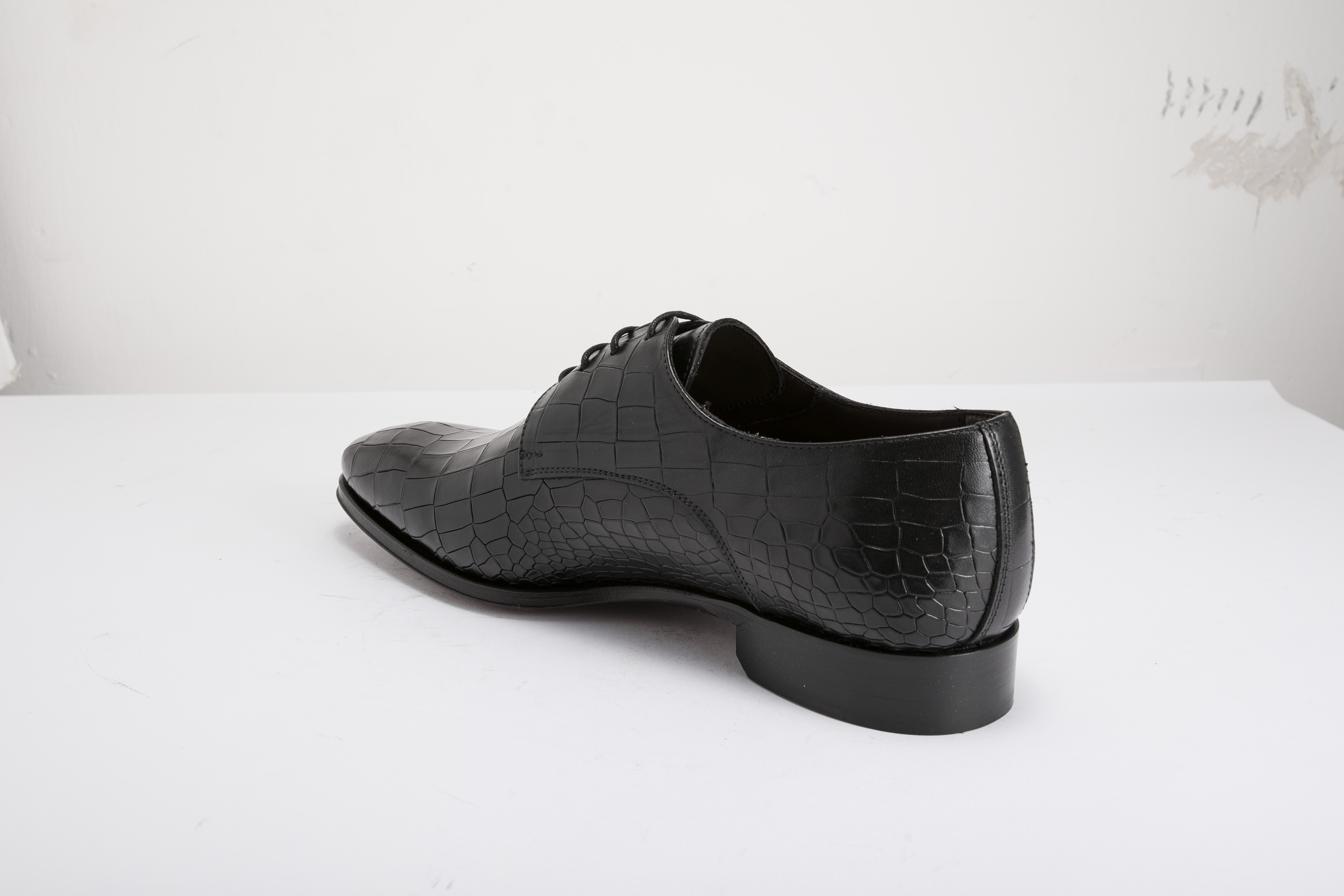 Raffaele d'Amelio - 男裝 鱷魚壓紋德比鞋 6702-70-BK