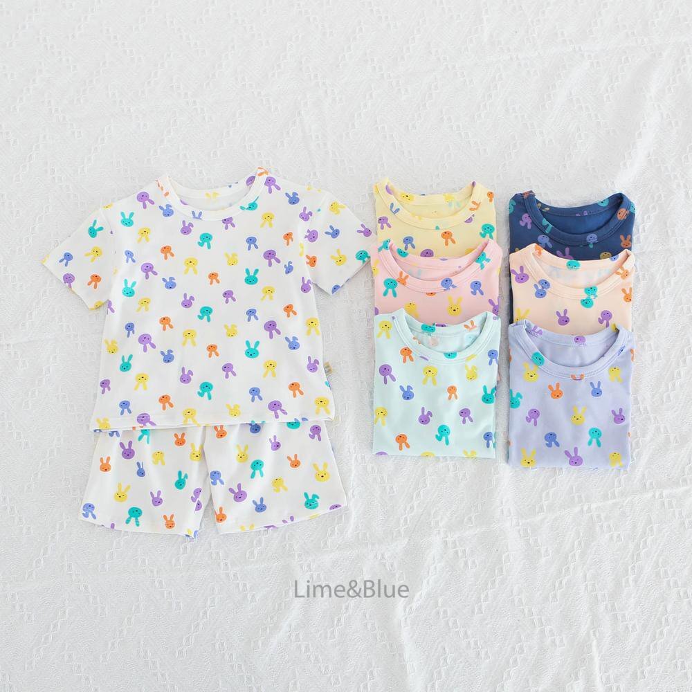 正韓夏Limeblue 七色繽紛兔兔家居服