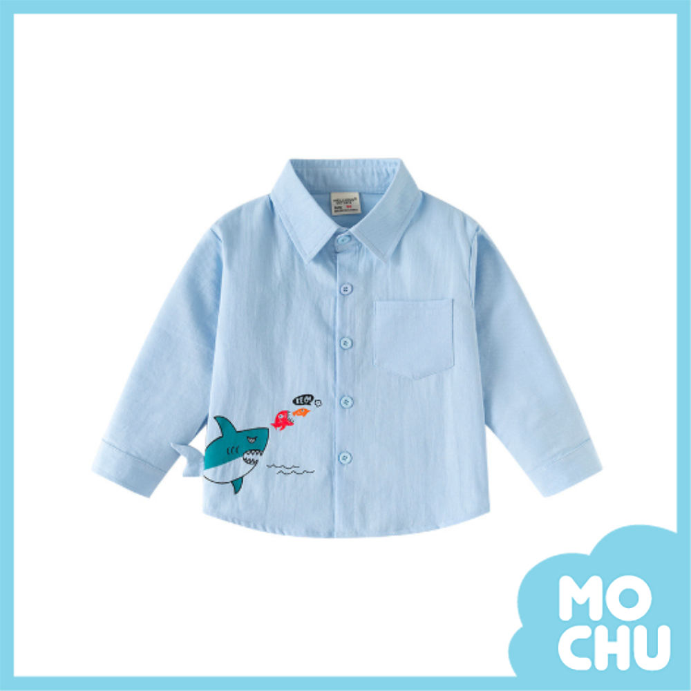 鯊魚吃小魚長袖襯衫(二色)