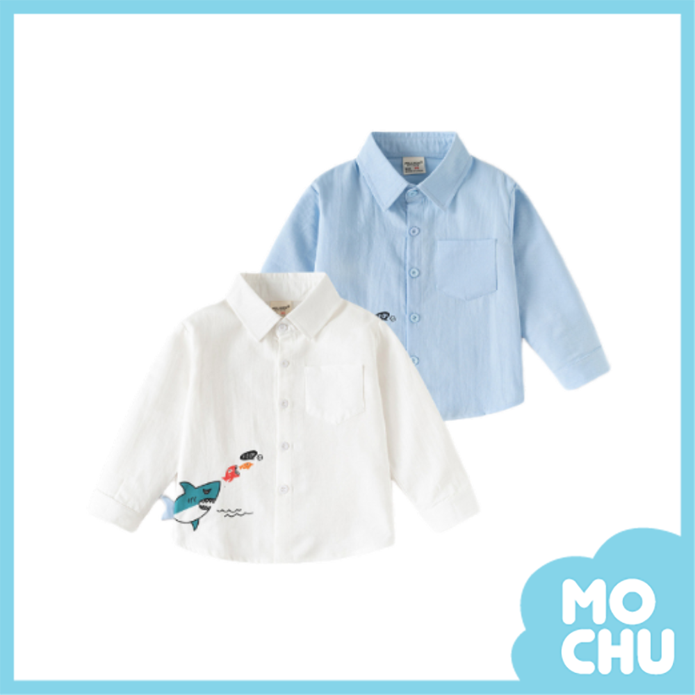 鯊魚吃小魚長袖襯衫(二色)