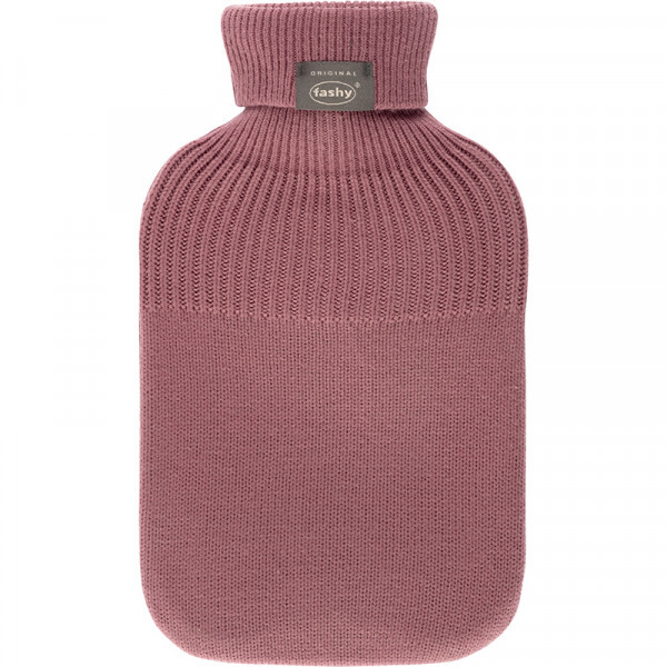 FASHY - HOT WATER BOTTLE KNITTED COVER "ROSE" (TURTLE NECK + STITCHED SEAMS)