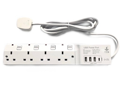 豐業 S644USB 13A 4位獨立燈制排蘇連 3A+1C 500394640