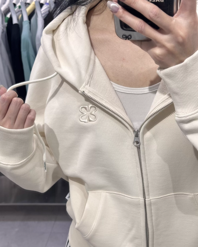 【韓國預購】AKR022503 MARKM 女裝小Logo短版連帽外套