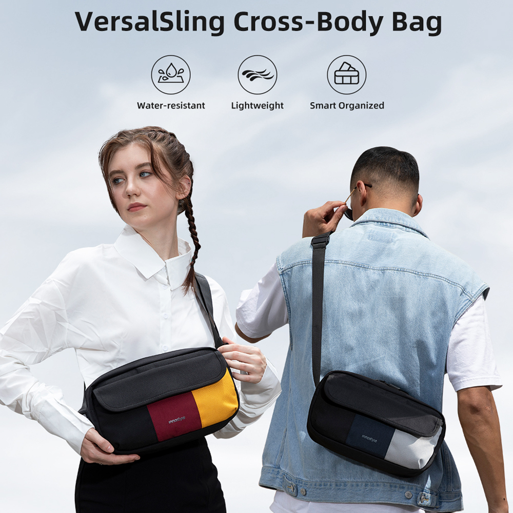 innostyle VersalSling系列 防潑水經典撞色尼龍 側背包 斜背包 包包 休閒包 YKK拉鍊