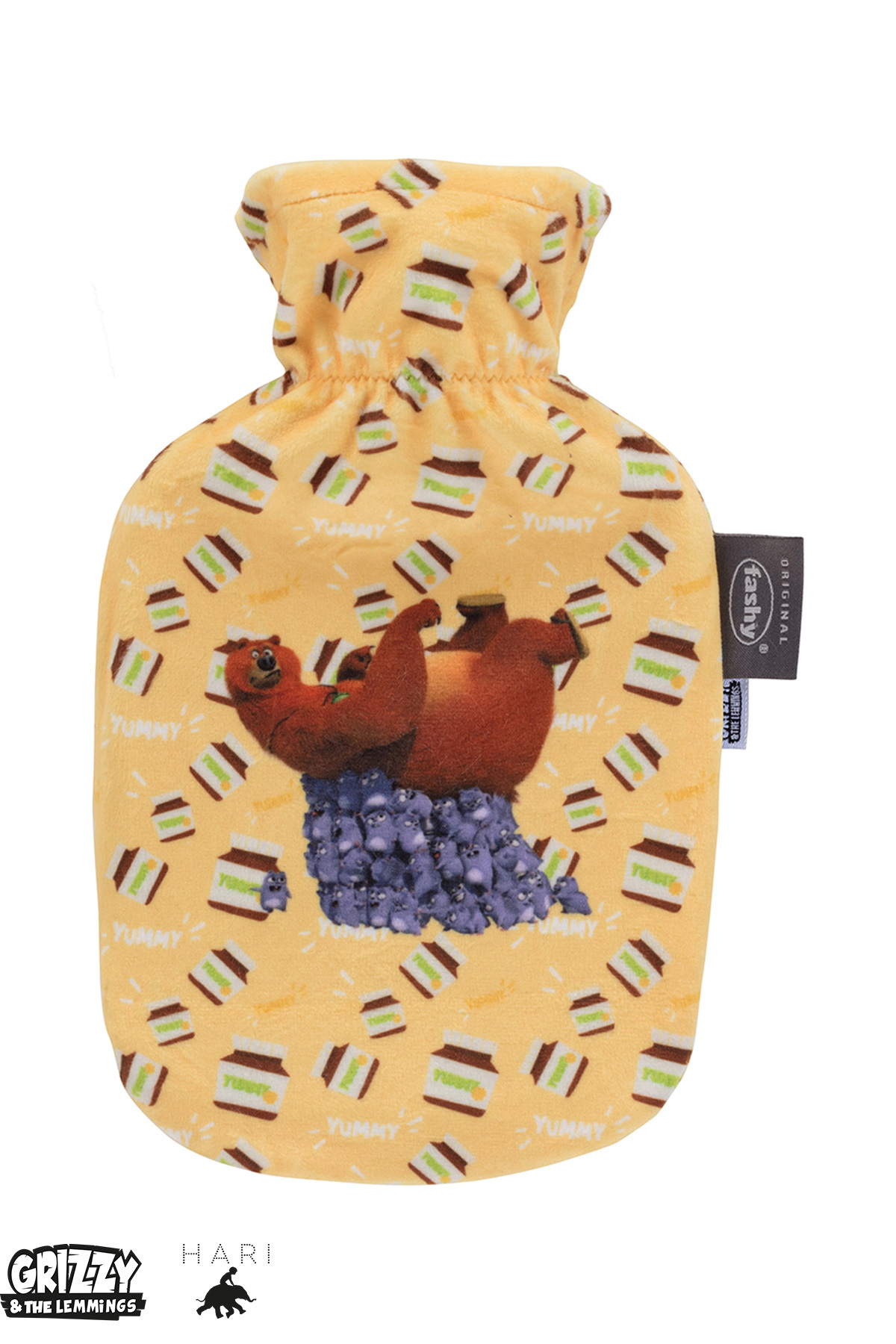 FASHY HOT WATER BOTTLE WITH COVER (GRIZZY) 0.8L