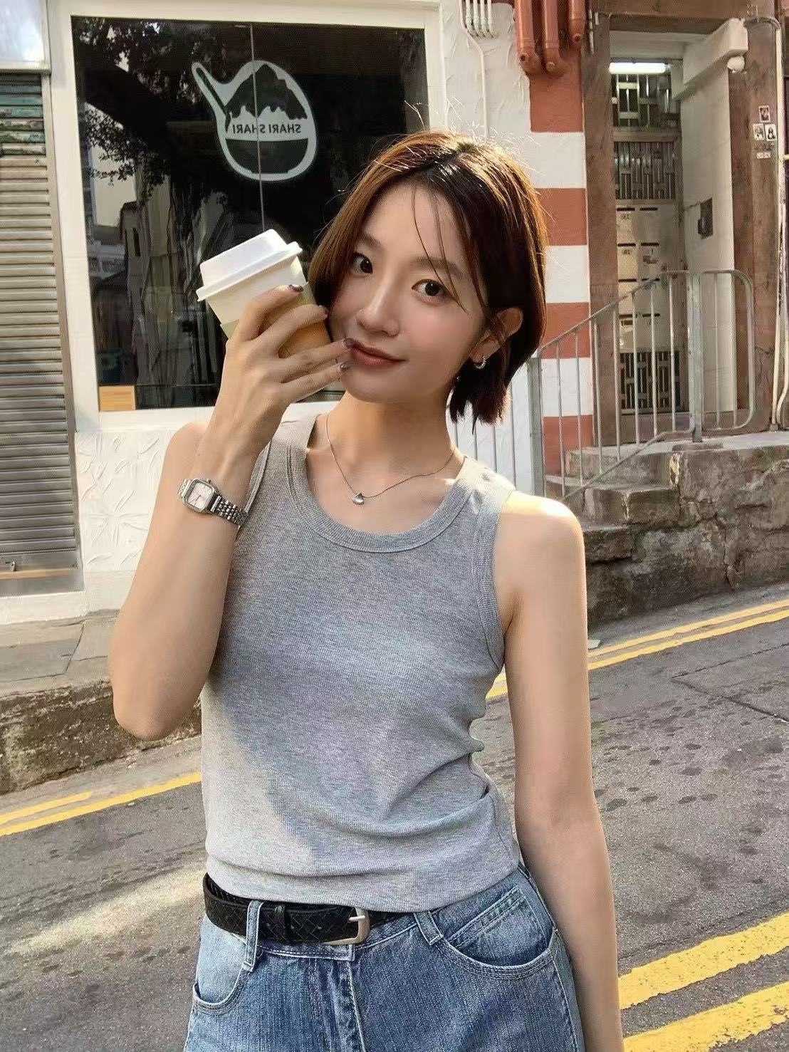 380 多巴胺基礎彈力U領背心