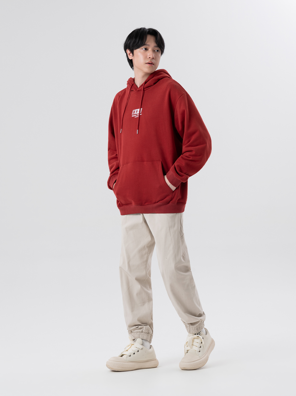 【期間限定】高彈斜紋縮口褲