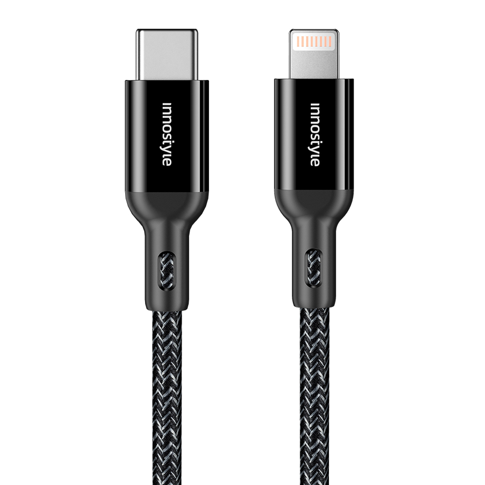 innostyle PowerFlex系列 蘋果MFi認證 Type-C TO Lightning PD充電傳輸快充線 凱夫拉 1.5M 支援iPhone5-14系列