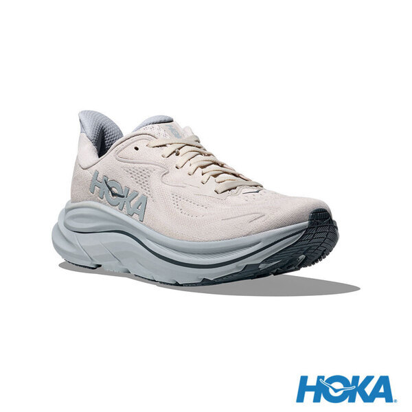 Hoka Clifton 10 Wide 1162050-GRTM 女 慢跑鞋 寬楦 跑鞋 路跑 米灰 藍