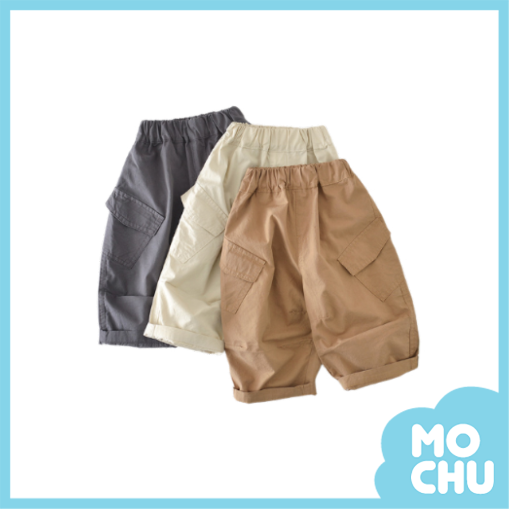 素色寬鬆直筒工裝褲(三色)