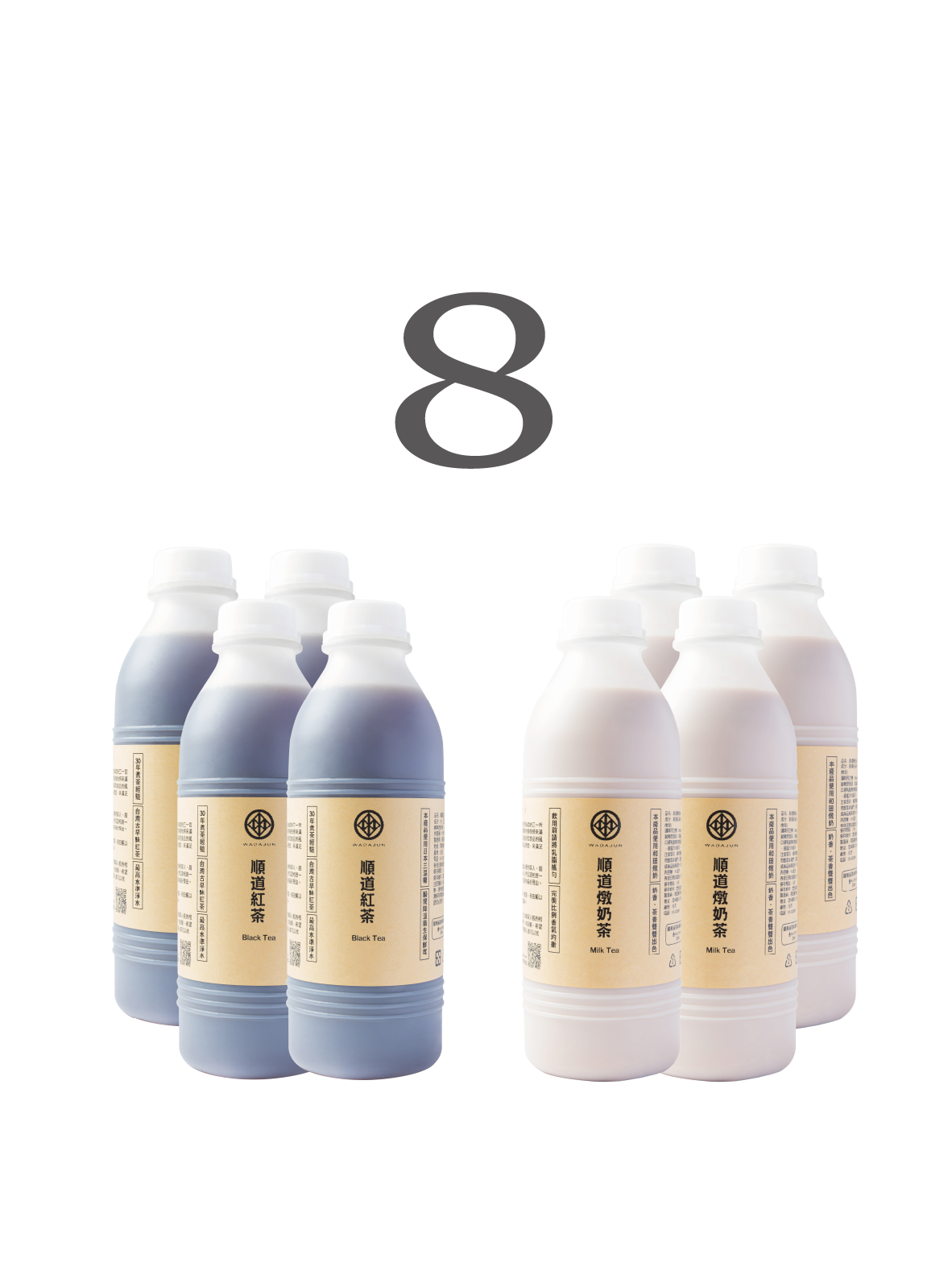 有糖紅茶｜奶茶｜８入組
