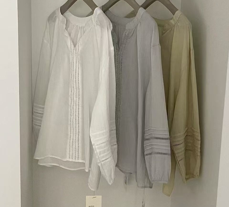 283 法式渡假感麻料襯衫