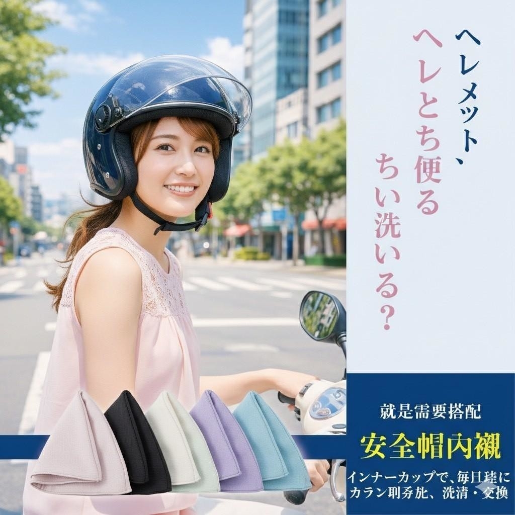 (預購商品) 外銷日本品質 - 機能涼感吸濕排汗安全帽內襯套 一個入/袋