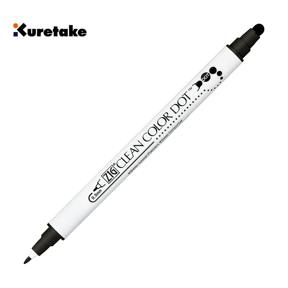 ZIG 雙頭點點筆 黑色 / Kuretake 吳竹