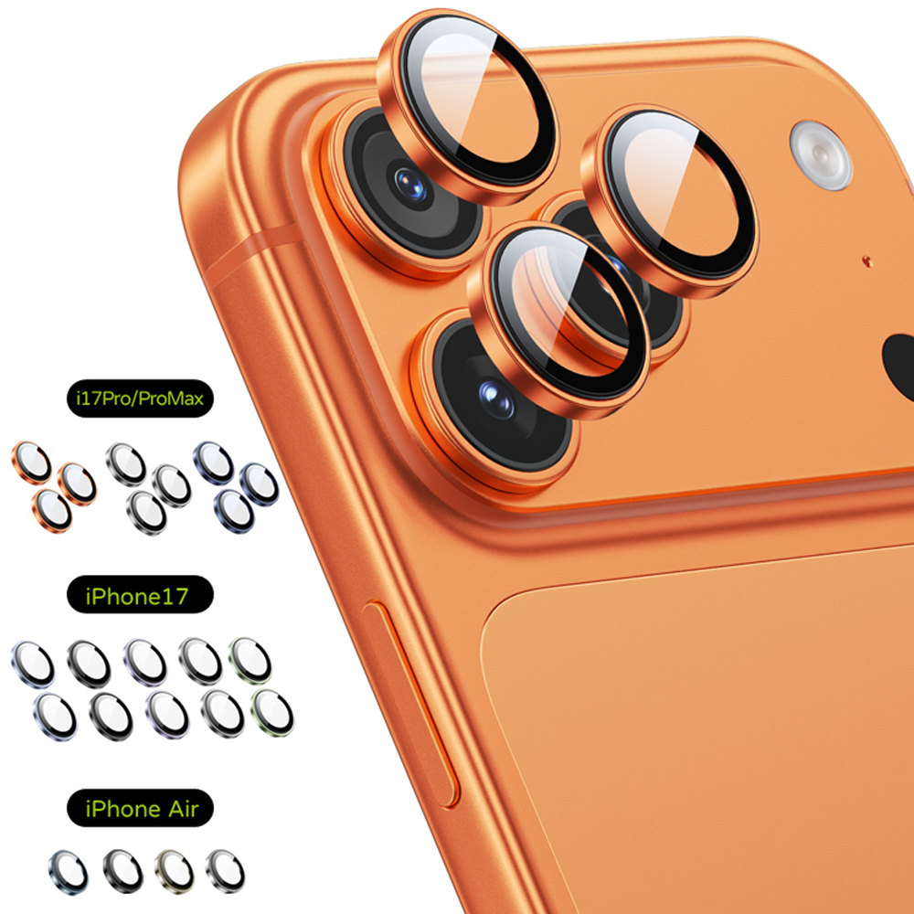 innostyle OptiGuard系列 iPhone 17/Air/Pro/Pro Max 鋁合金鋼化玻璃鏡頭保護貼膜 9H