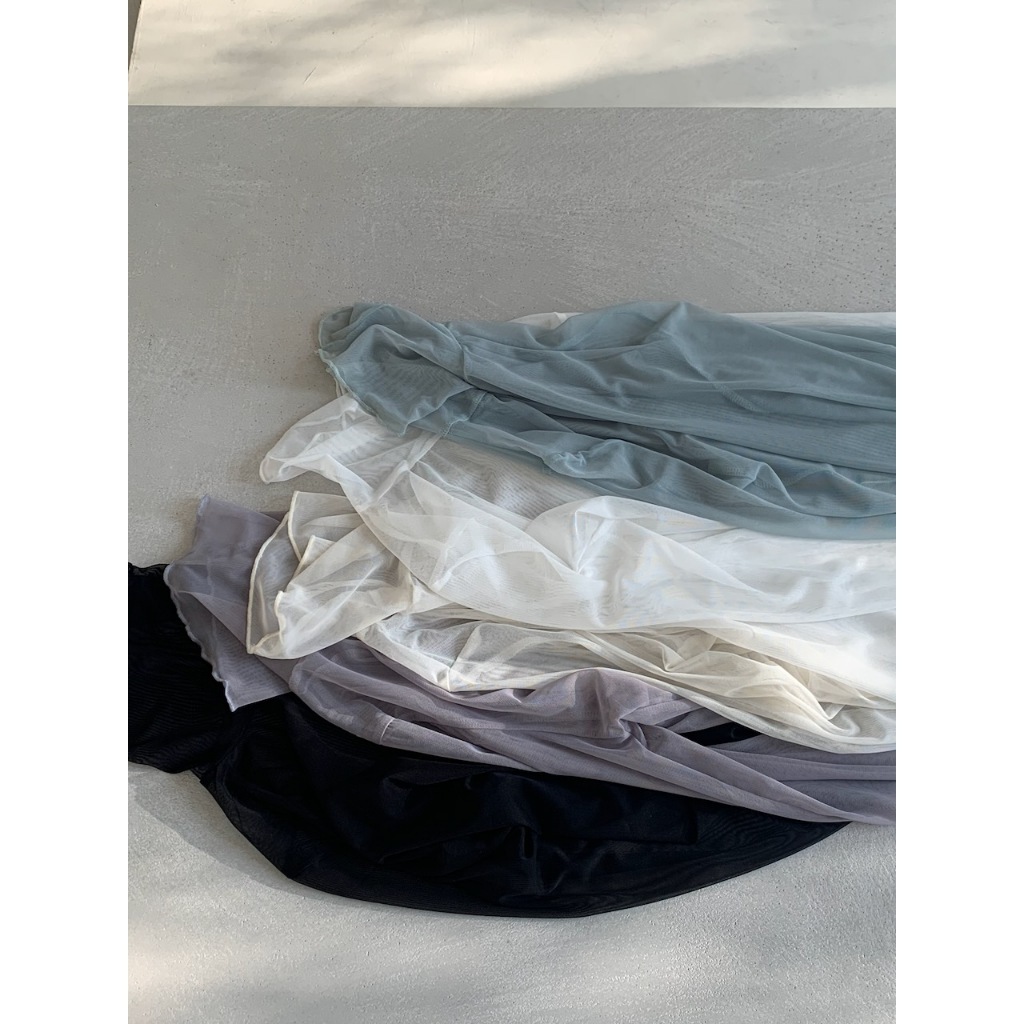 A04 透膚網紗高領打底衣 #9871