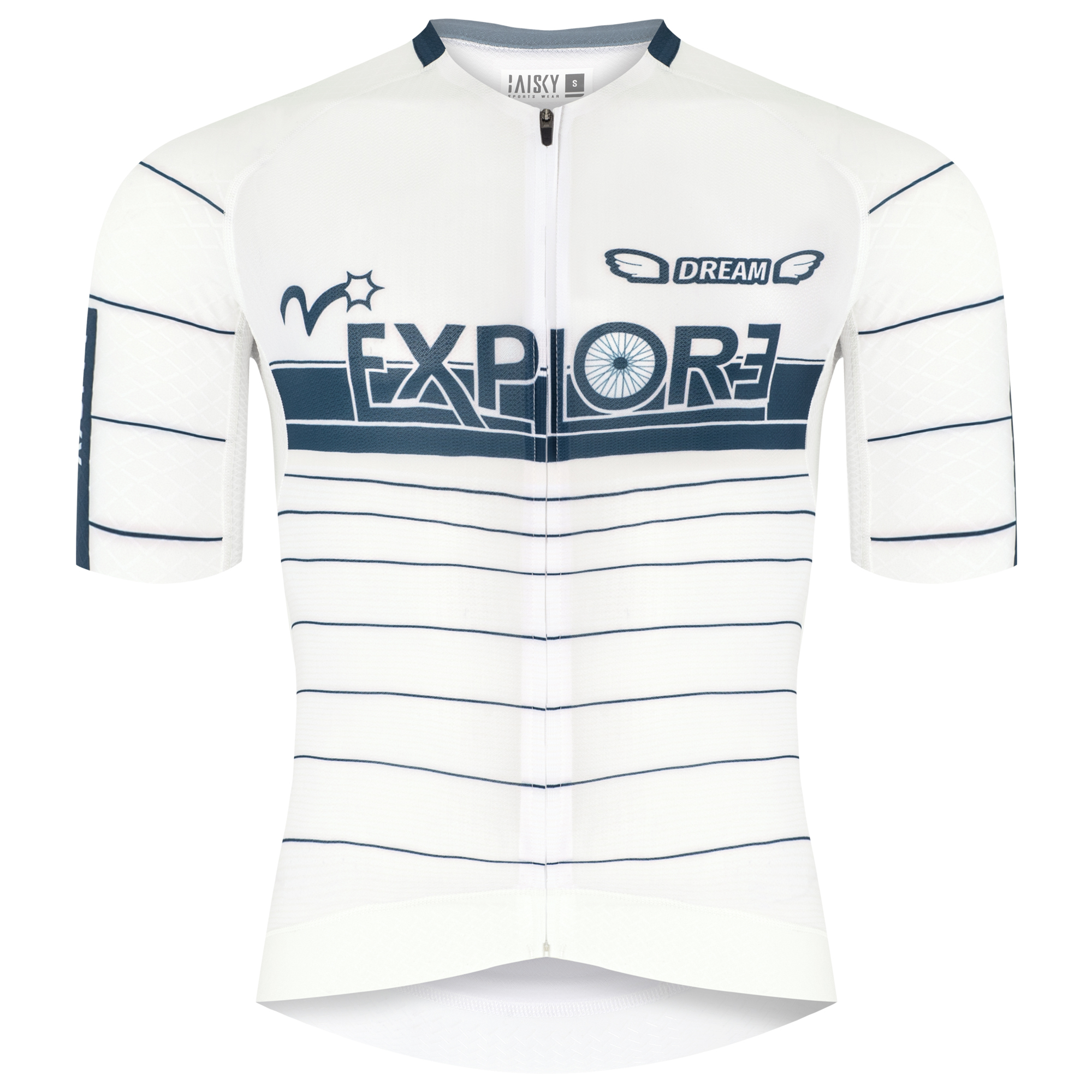 男款空力短車衣 探索 白