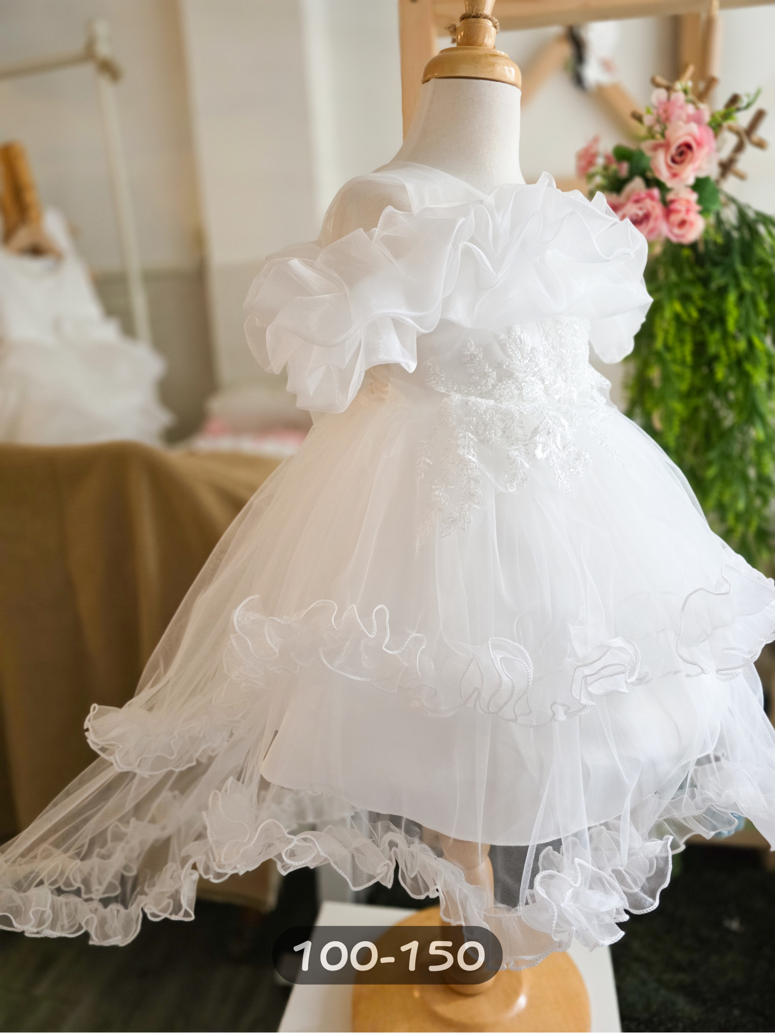 雪瀾露肩紗 拖尾洋裝/小禮服