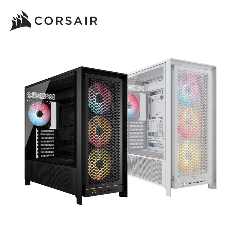 海盜船 Frame 5000D RS 玻璃透側 模組化 E-ATX機殼 黑/白 附RS140 無光風扇/炫光風扇