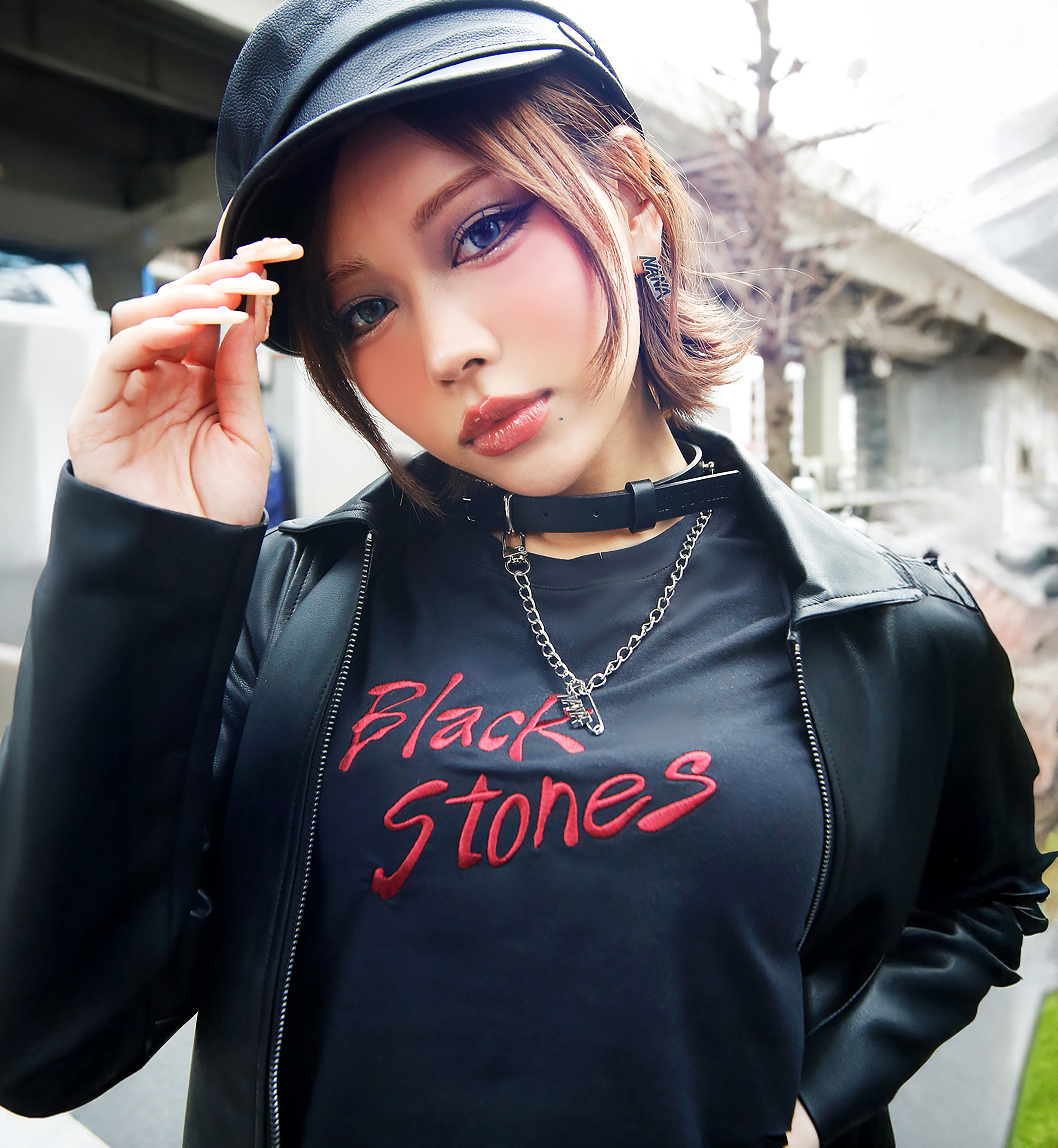 BLACK STONES 短版破壞上衣