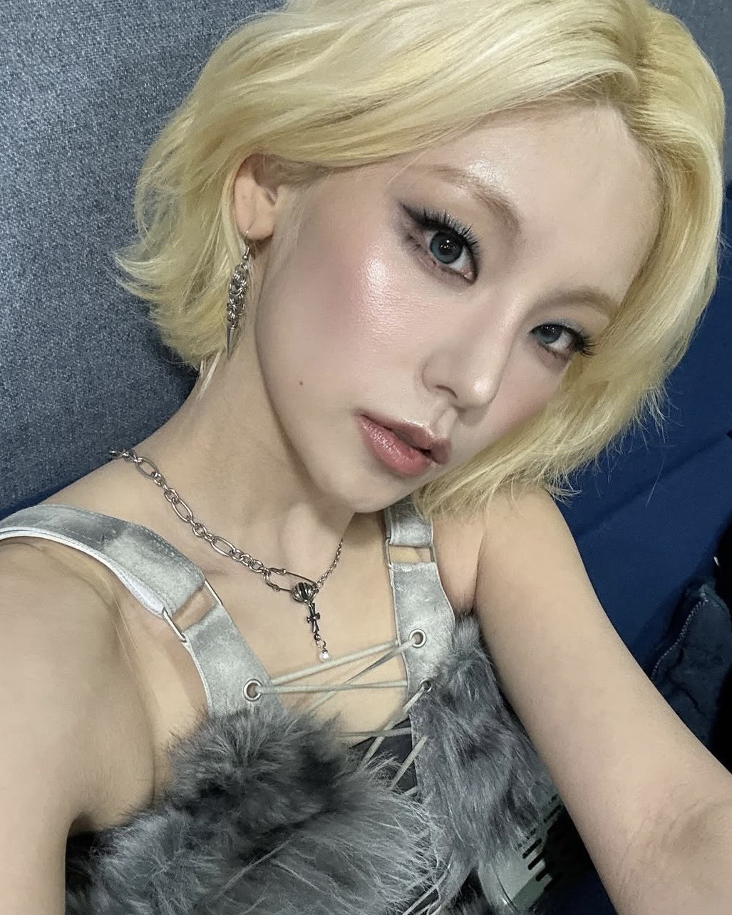 韓國 OFUSE pearl drop necklace 鋼 別針 珍珠 項鍊