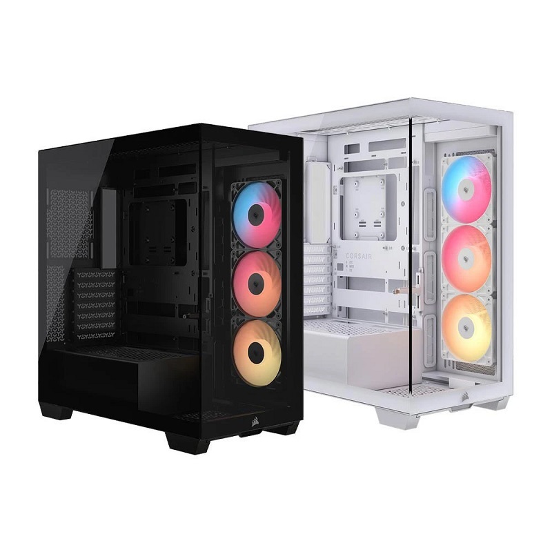 Corsair 海盜船 3500X 全景玻璃透側 E-ATX機殼 黑/白 附RS120R風扇*3/附LX120R風扇*3