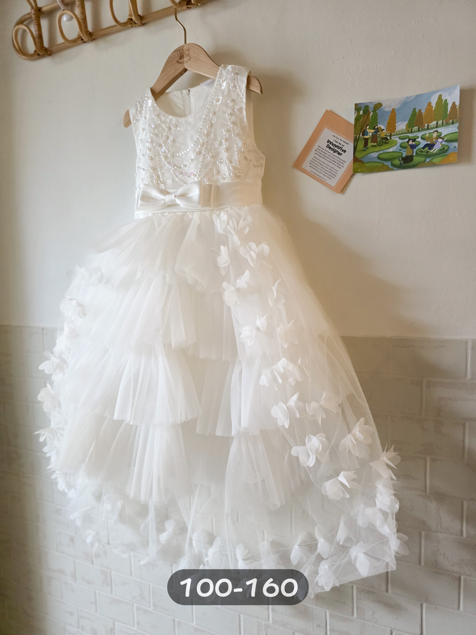 蝶舞花海 拖尾洋裝/小禮服