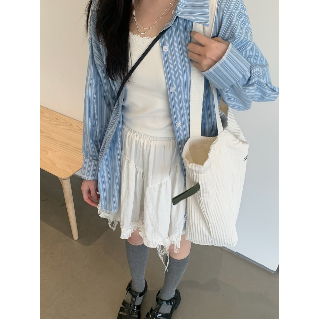 A12 知性色調直條襯衫 #2835