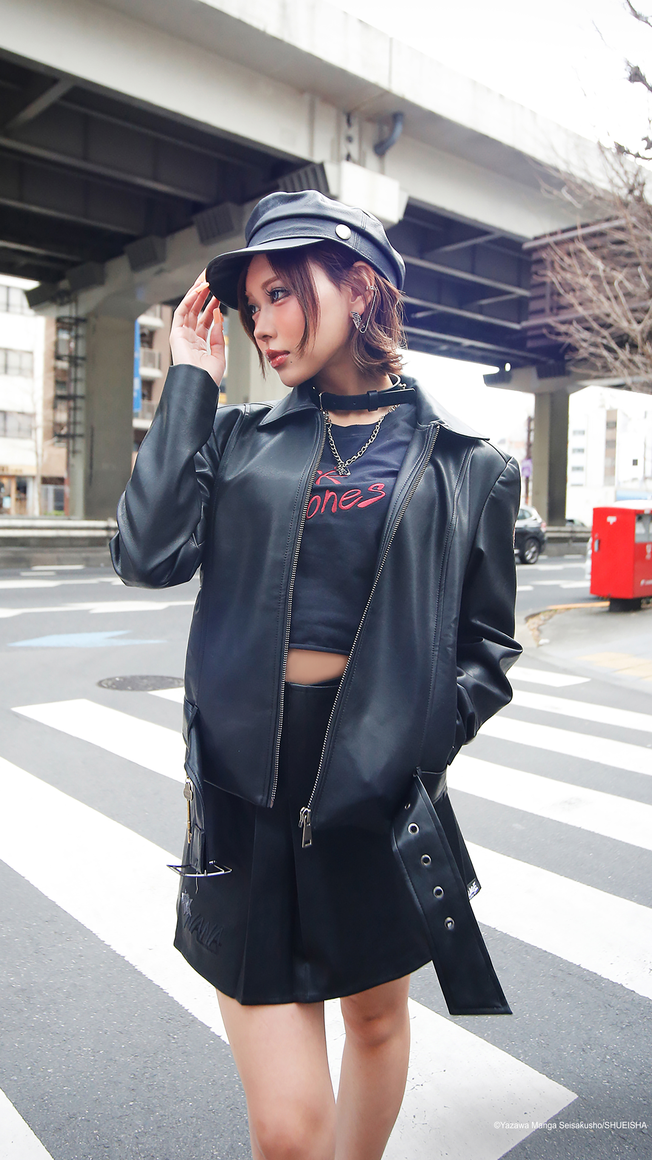 NANA 合身皮革外套