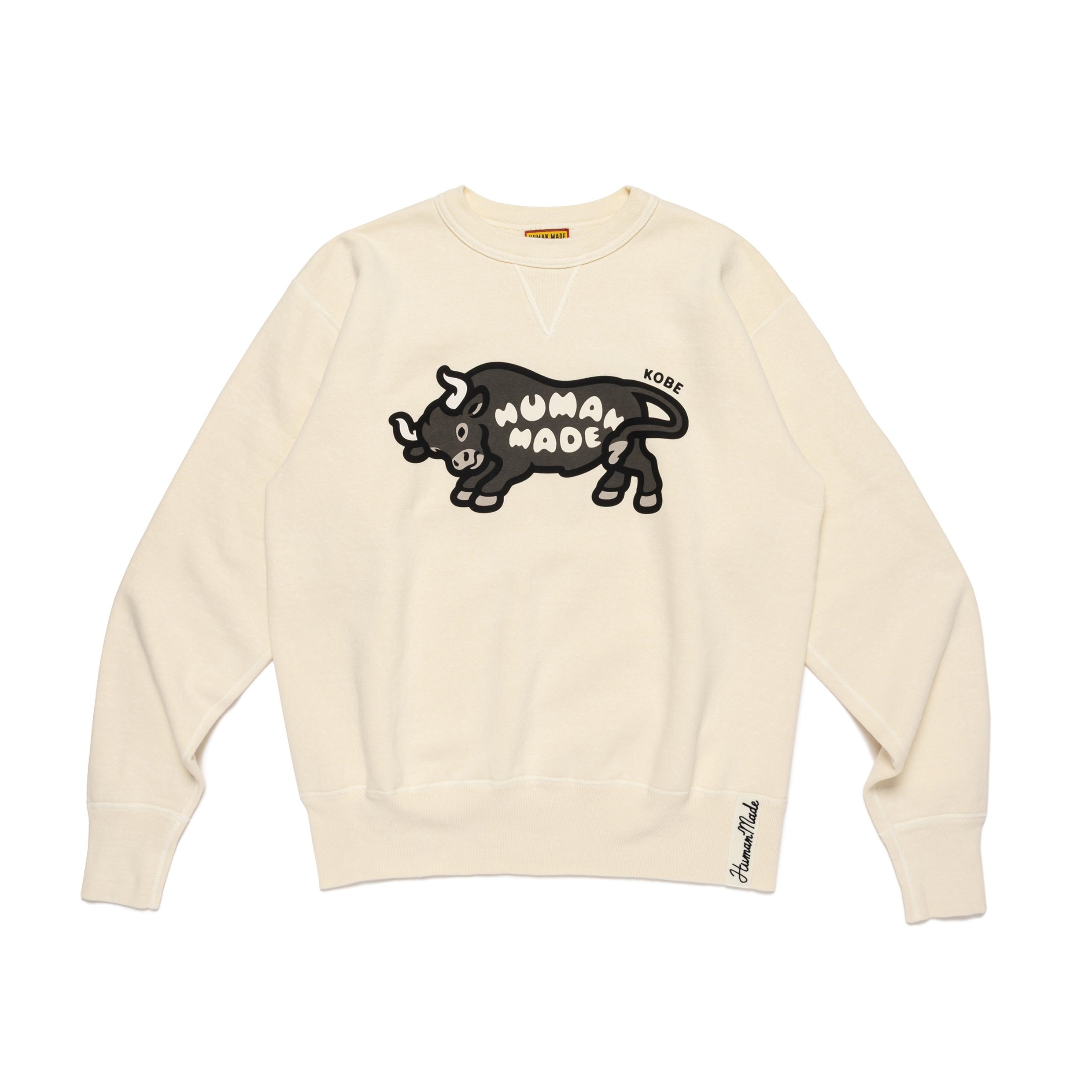 『代購+現貨商品』2026SS HUMAN MADE TSURIAMI SWEATSHIRT 神戶 牛 店鋪限定 大學T 長袖 現貨 HM30CS088
