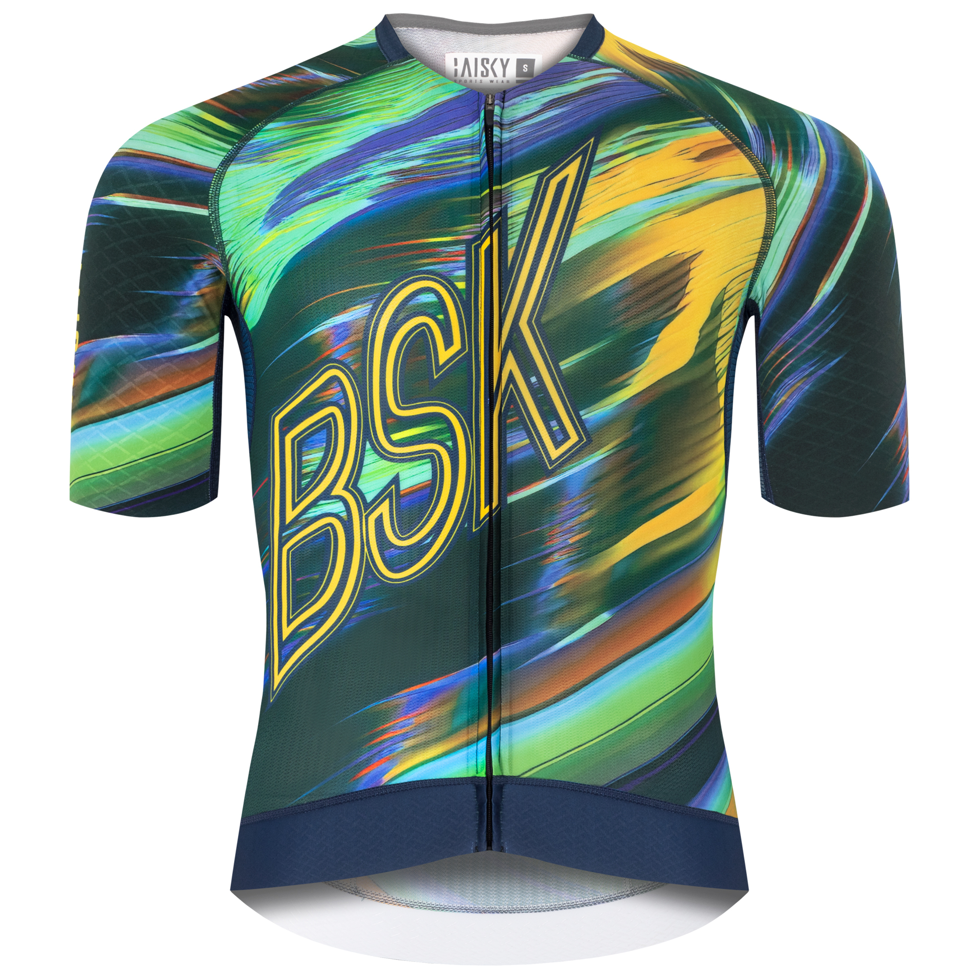 男款空力短車衣 霓光 綠