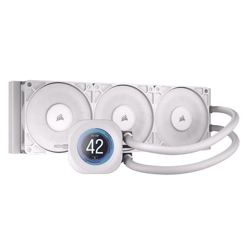 CORSAIR 海盜船 NAUTILUS 360 2.1吋 LCD CPU水冷散熱器 黑色/白色