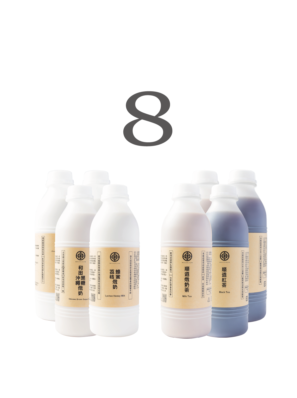 有糖紅茶｜燉奶｜奶茶｜蜂蜜｜黑糖｜８入組