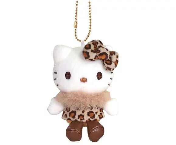KTQ STORE ‧ Sanrio 三麗鷗系列 Hello Kitty 豹紋毛毛吊飾