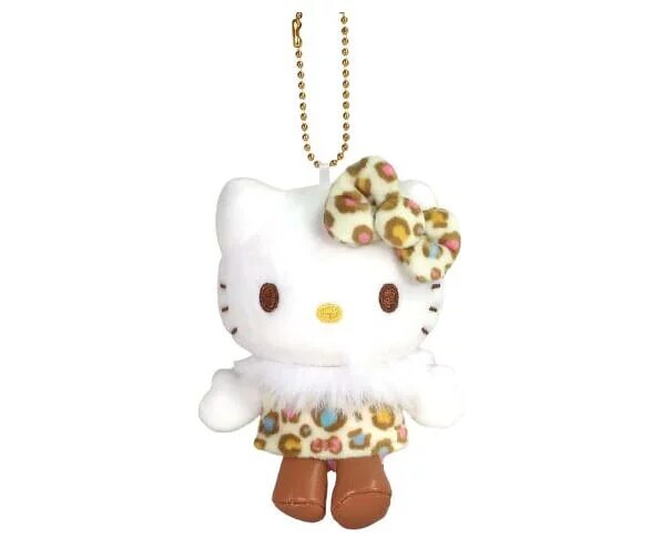 KTQ STORE ‧ Sanrio 三麗鷗系列 Hello Kitty 豹紋毛毛吊飾