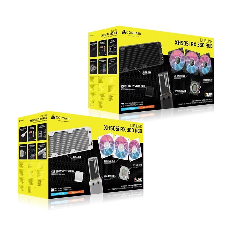 Corsair 海盜船 iCUE LINK XH505i RX 360 RGB 客製水冷套件 黑色/白色