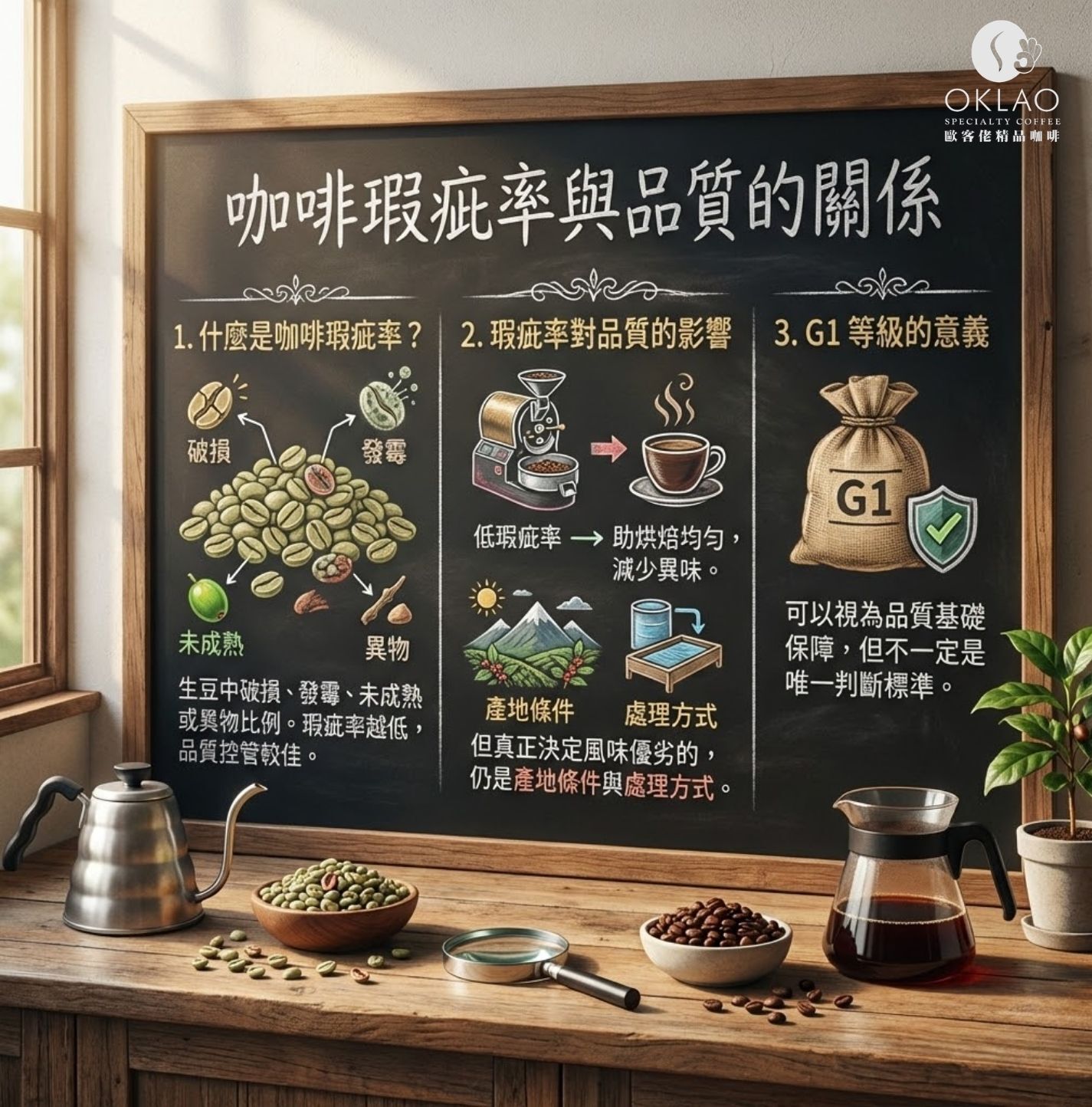 咖啡豆G1什麼意思 咖啡等級 咖啡豆等級 G1咖啡 衣索比亞G1 咖啡分級制度 咖啡瑕疵率 咖啡杯測 咖啡品質判斷 歐客佬咖啡