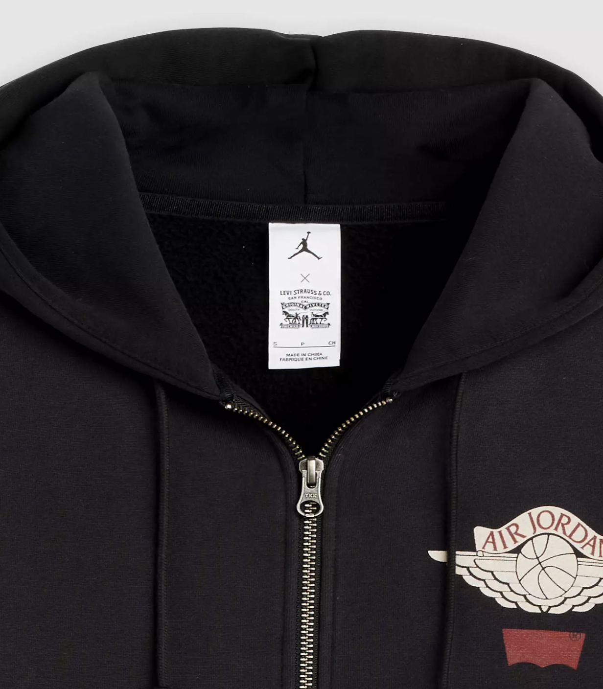 Levi's® X Jordan Full-zip Hoodie Black | IM6735-010
