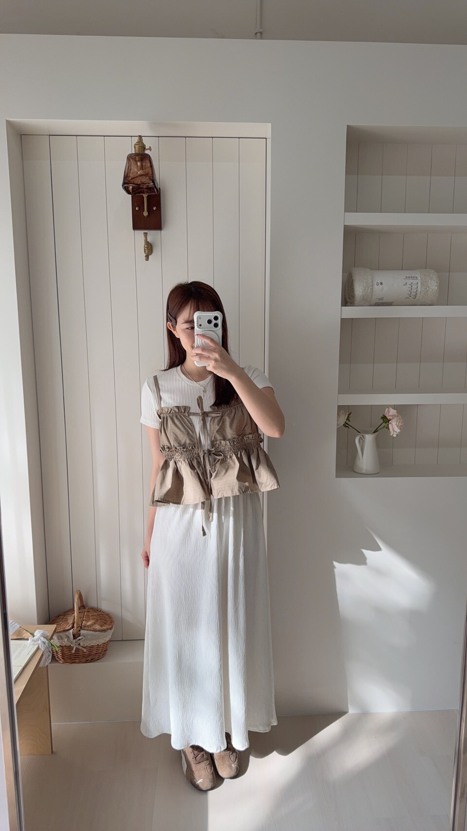 日常格紋背心 肩帶可調 2colors