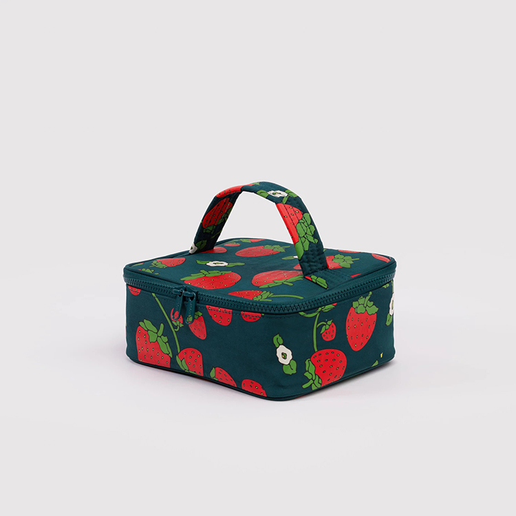 美國 Baggu 很能裝手提化妝箱 草莓綻放 (S)