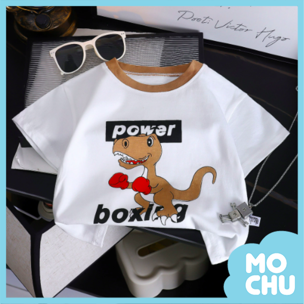 恐龍打拳擊短袖上衣(三色)
