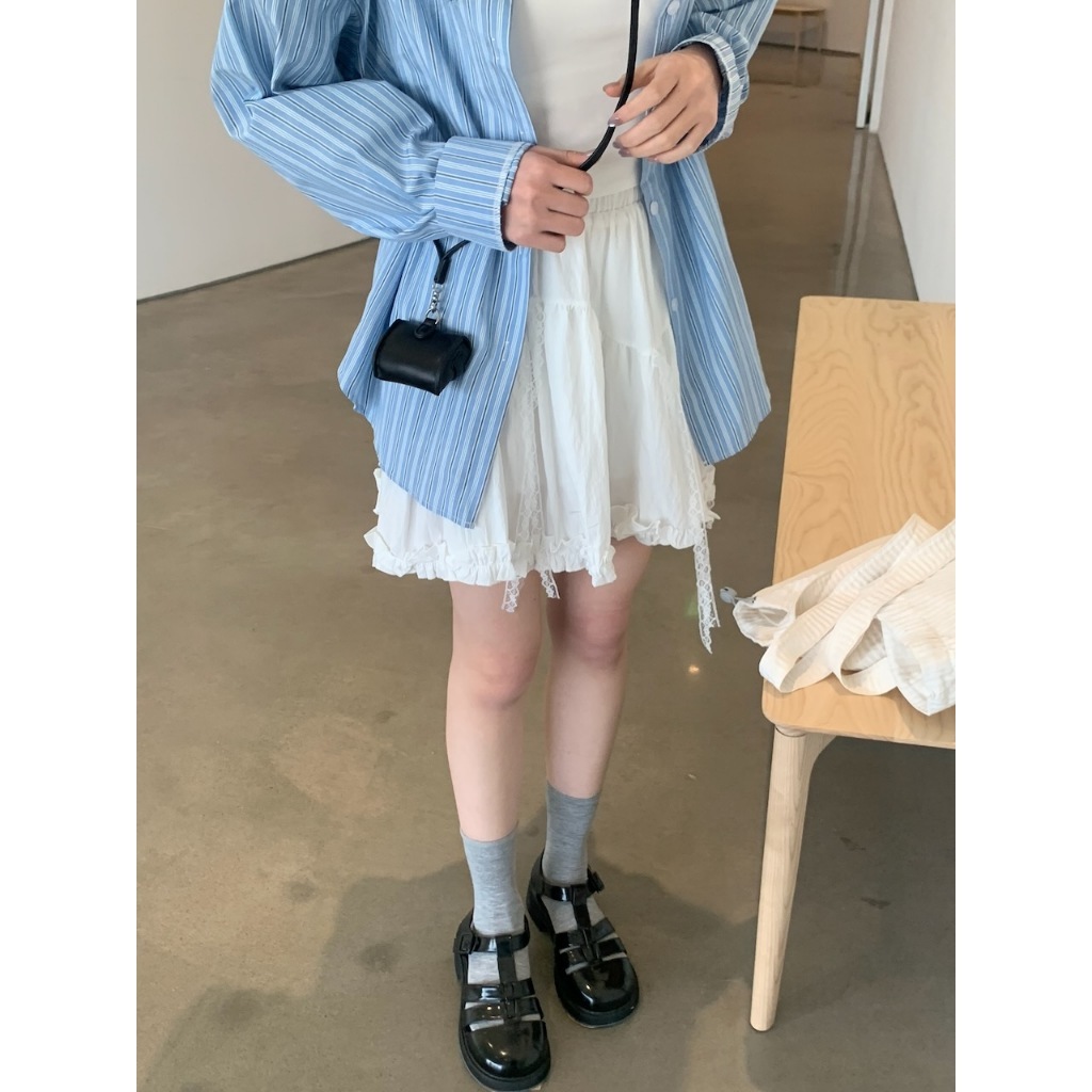 A26 可愛蕾絲蝴蝶結蛋糕短裙 #4522
