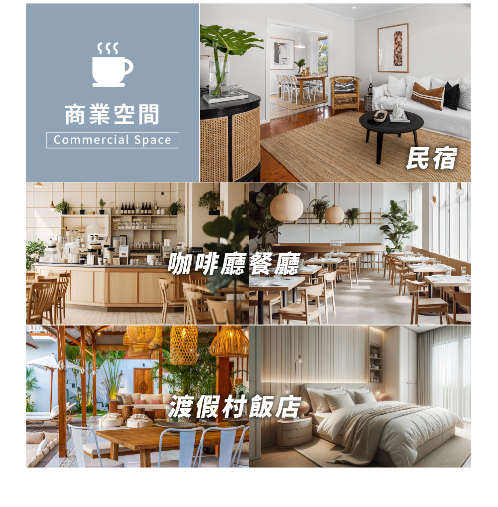 Monstera 繆思主人椅商業空間應用,適合民宿、餐廳、咖啡廳與飯店渡假村