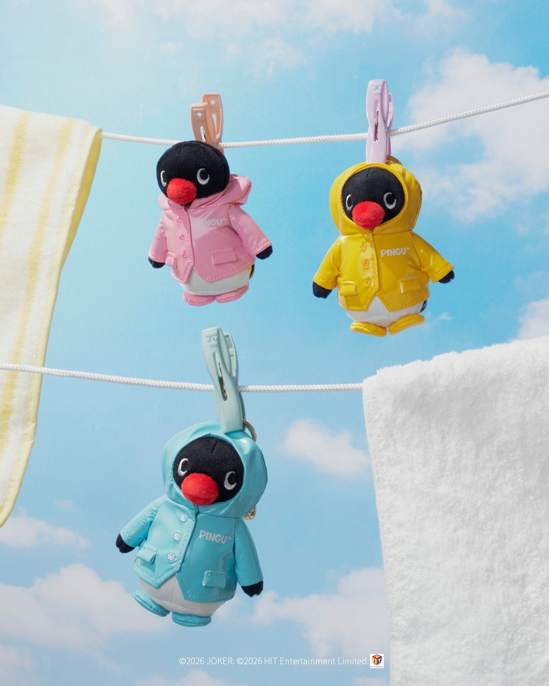 【OWN】Pingu 吊飾 玩偶 吊飾娃 韓國限定 Korea Only 新品 CGV 電影院限定 限量 雨衣 黃色 粉色 藍色