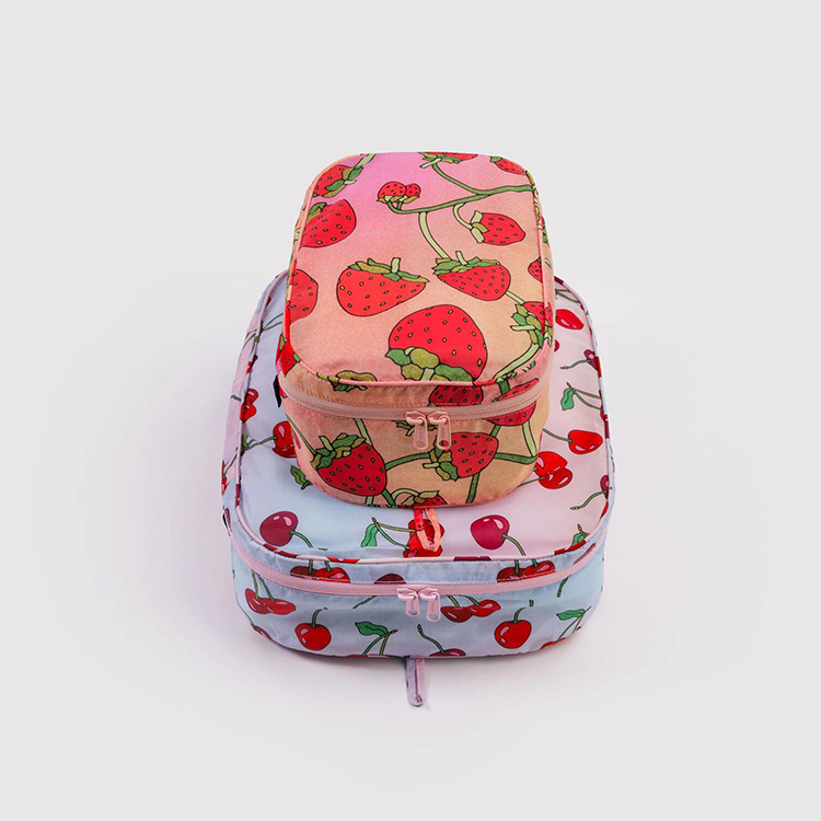 美國 BAGGU 3D方方收納包組 草莓櫻桃