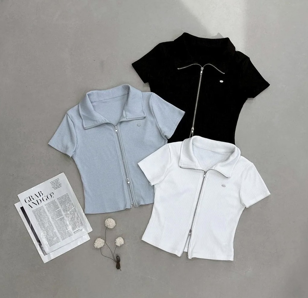 雙拉鍊左胸鐵牌上衣